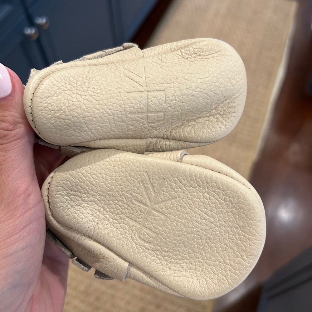 Freshly Picked Cream Baby Walker Shoes